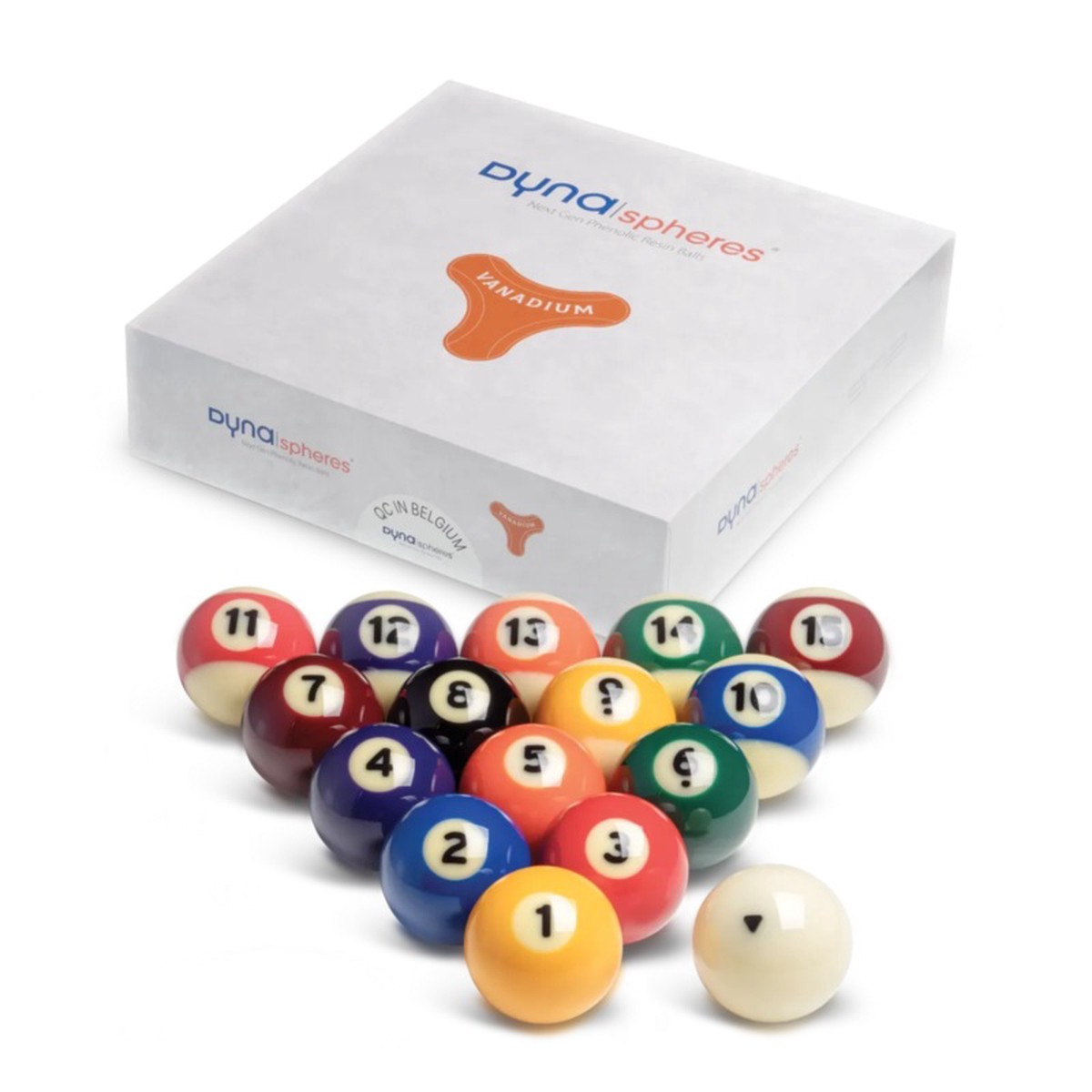 Dyna|spheres - Belgian 2-1/4 in. Pool Ball Set - Vanadium