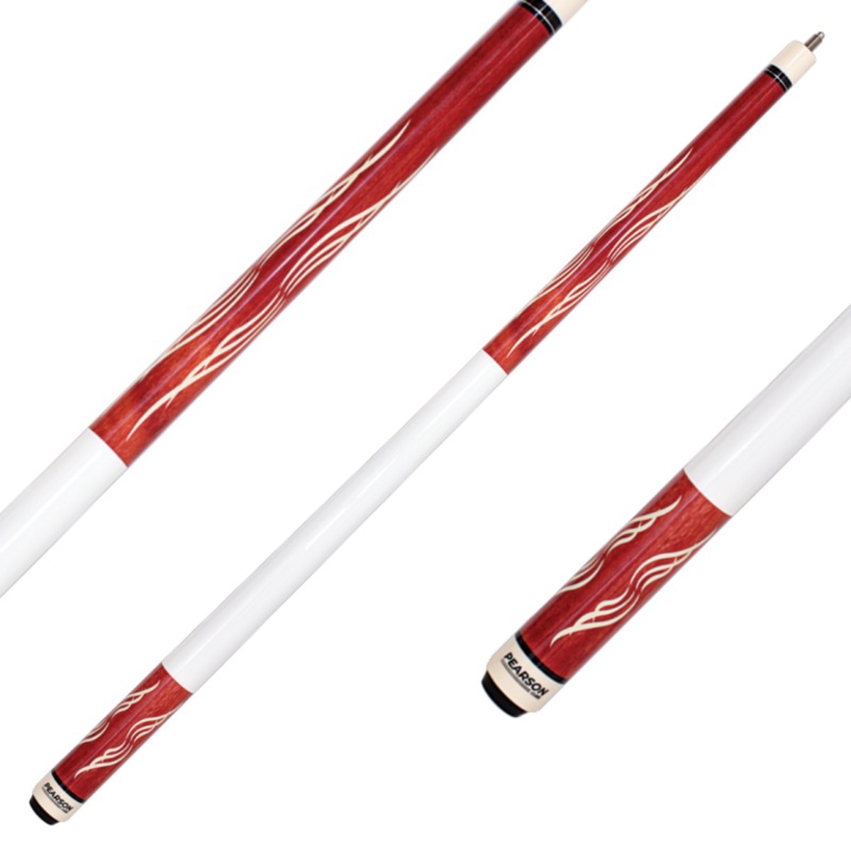 Pearson PK Carbon Clear Cue - Red with White Handle - IN STOCK