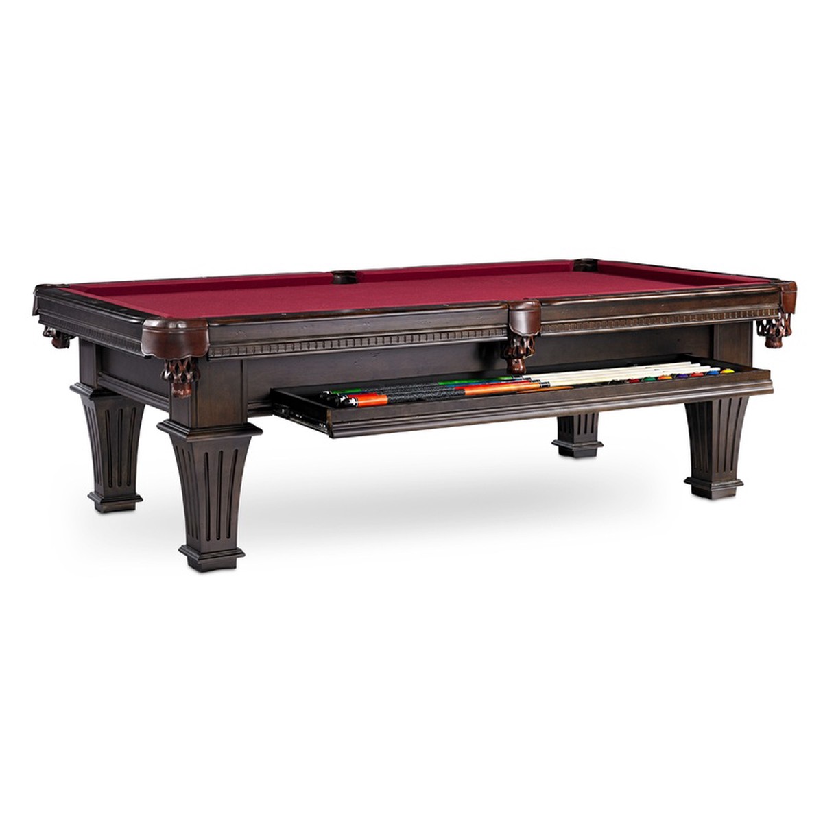 The TALBOT 8ft Pool Table with Drawer by Plank and Hide