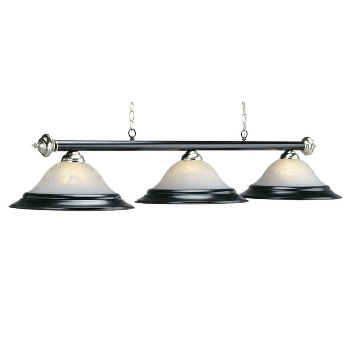 RAM 60 3 Light Billiard Light - Matte Black/Steel