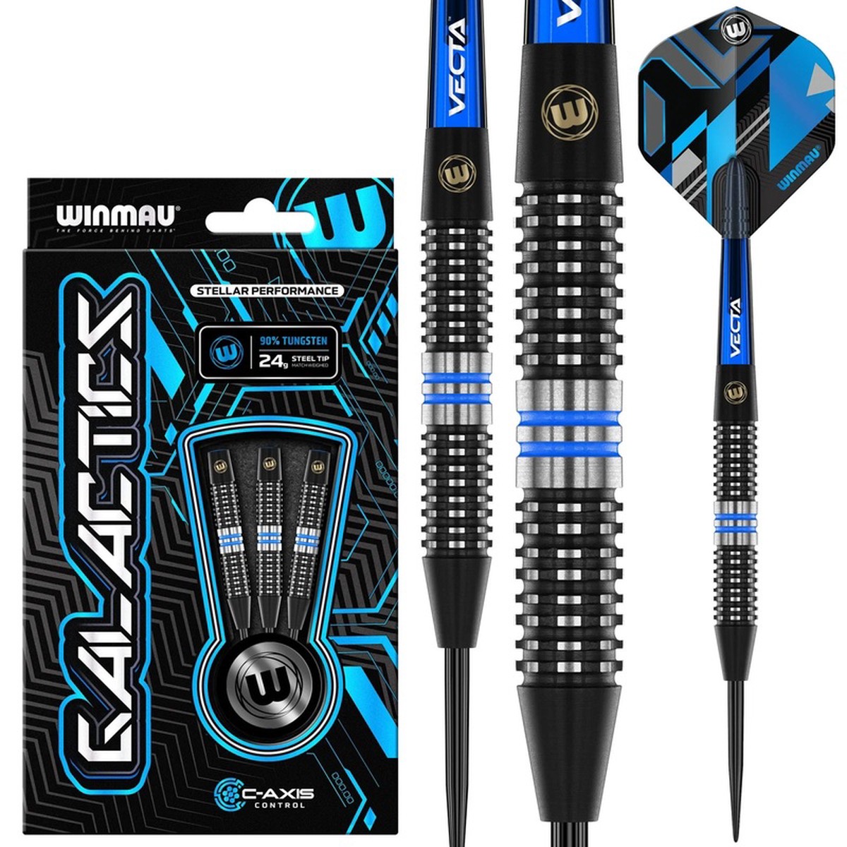 WINMAU - Galactics Darts - 90% TUNGSTEN - 24g