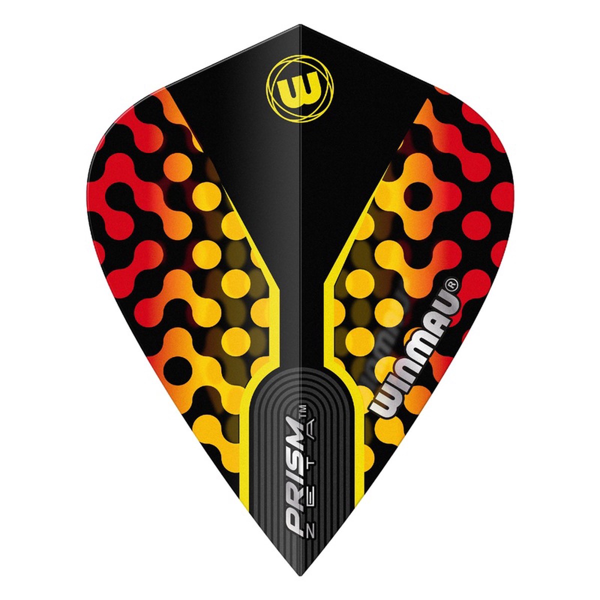 WINMAU - Prism Zeta Black Yellow Red Flights - Kite Shape
