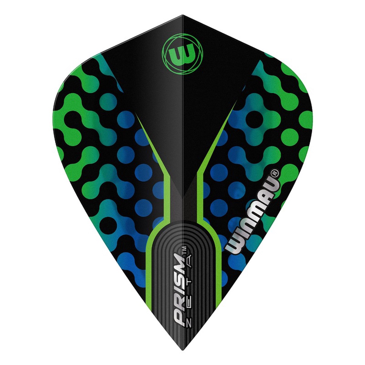 WINMAU - Prism Zeta Blue Black Green Flights - Kite Shape