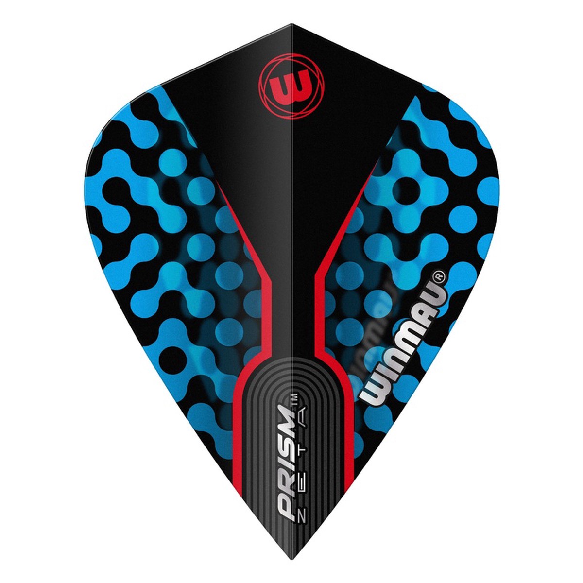 WINMAU - Prism Zeta Blue Black Red Flights - Kite Shape