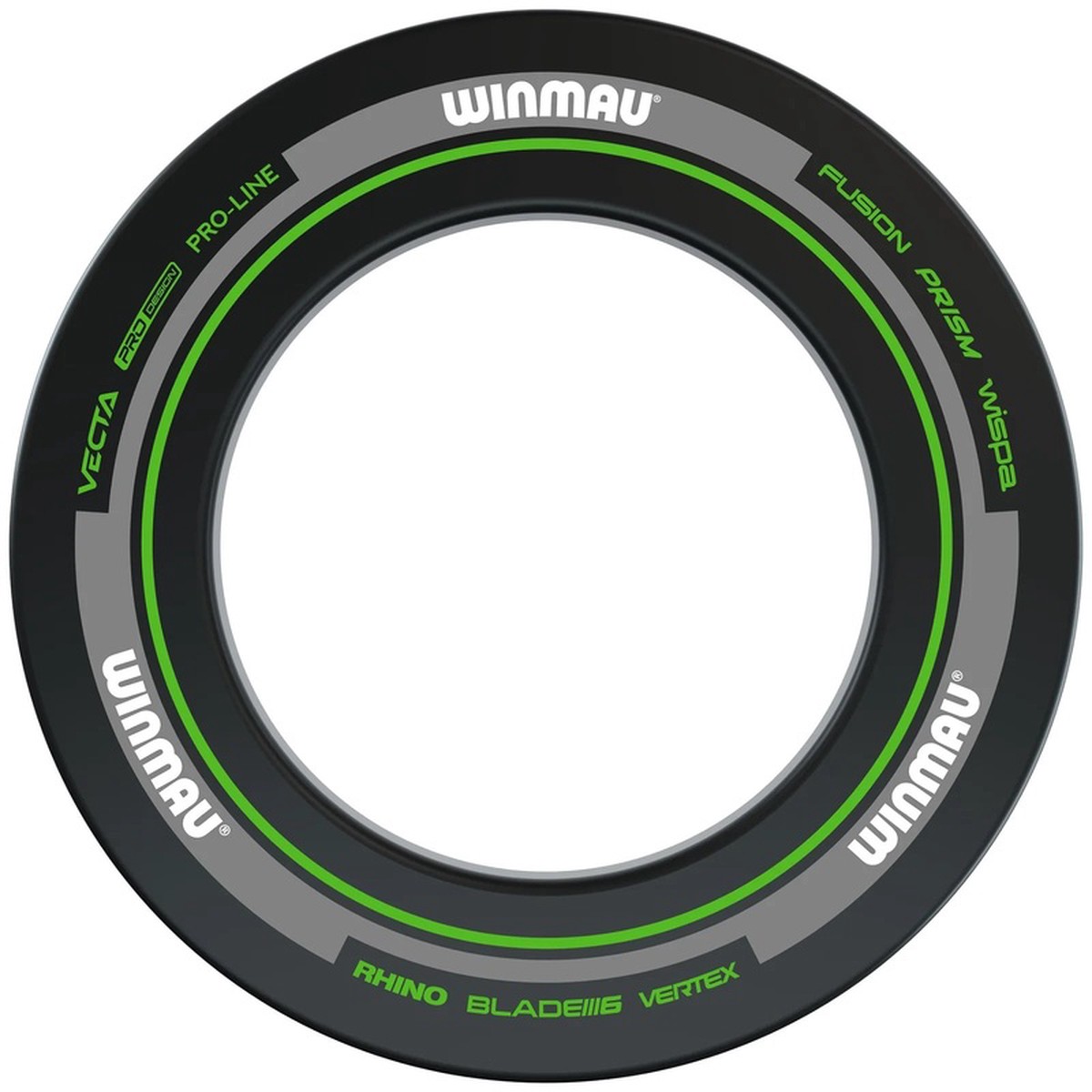 WINMAU - Advance DARTBOARD SURROUND - BLACK and GREEN