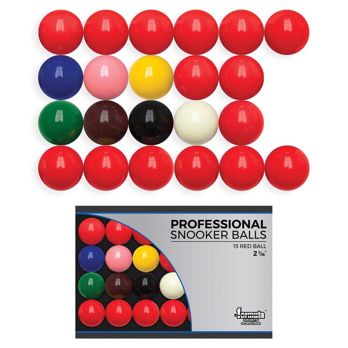 FORMULA - Professional Snooker Balls 2 1/16 Boxed
