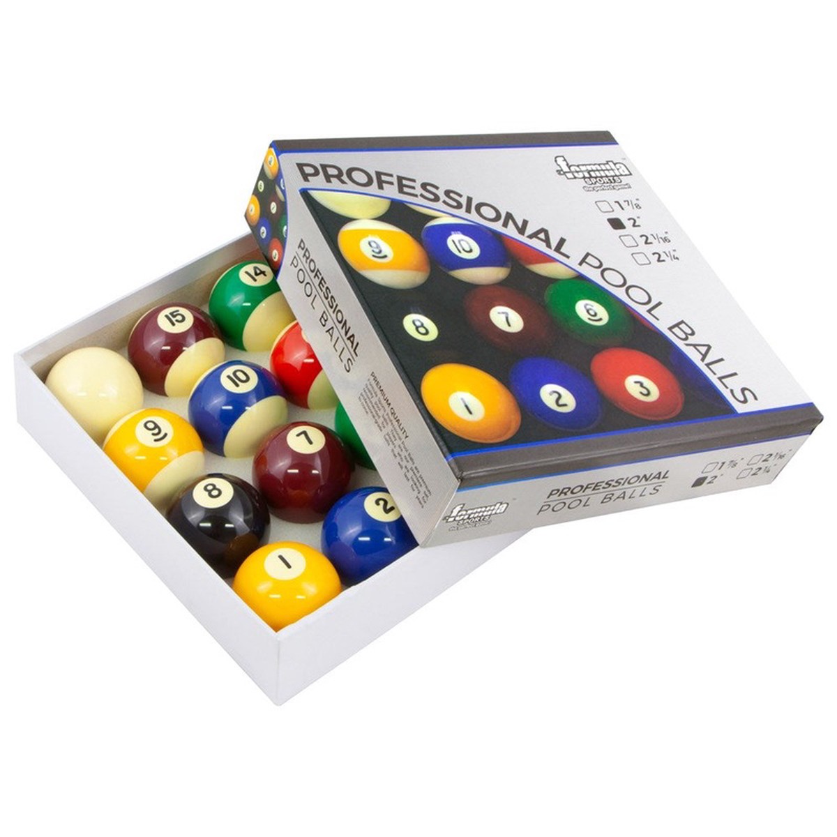FORMULA - Professional Pool Balls 2 1/4 Boxed