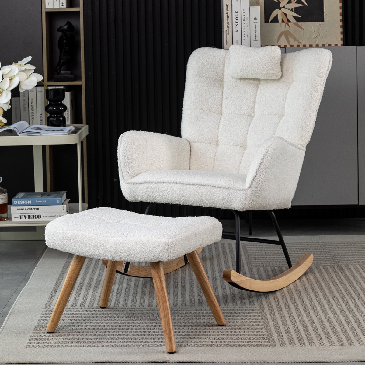 Rocking Chair Single Recliner Casual Lounger Lounge Chair Cushion