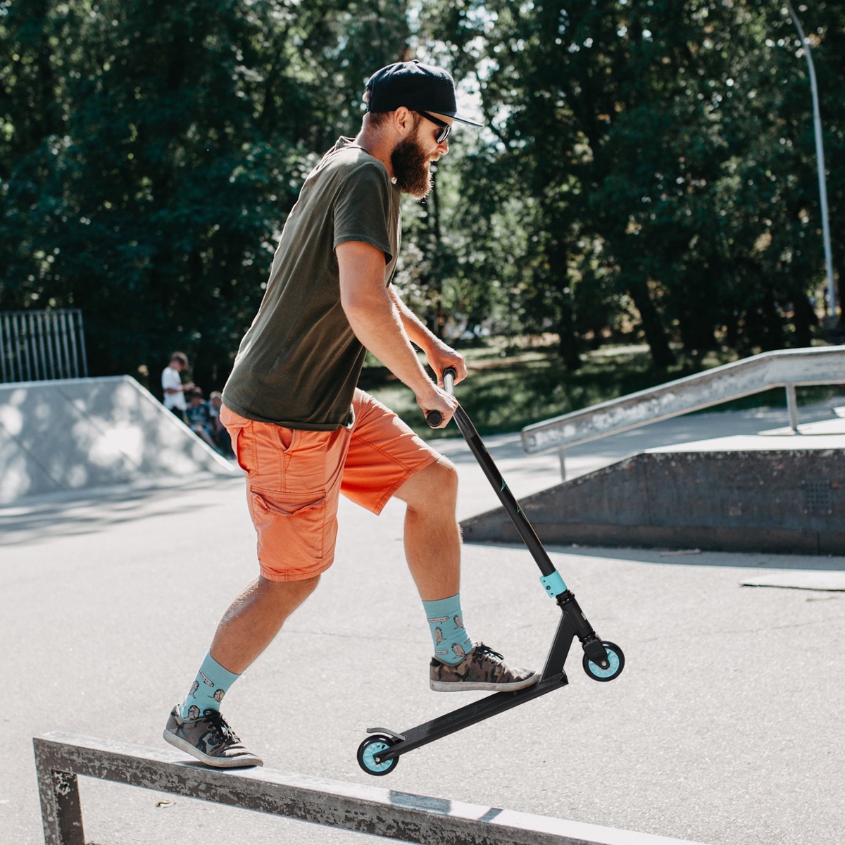 Stunt Scooter with ABEC 9 Ball Bearings and 100mm Artificial Leather Wheels