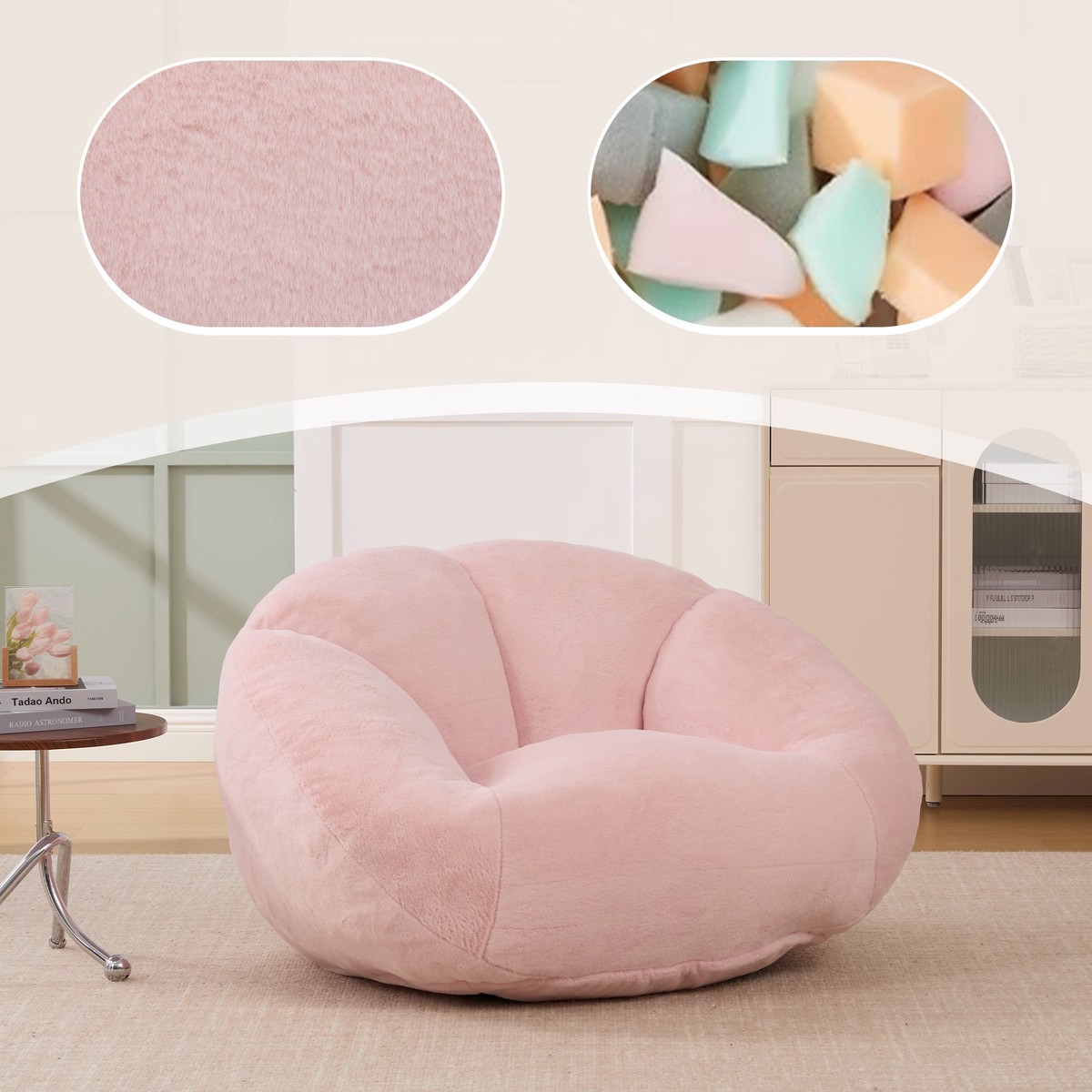 Beanbag Sofa Soft Plush Non-slip No Assembly Required