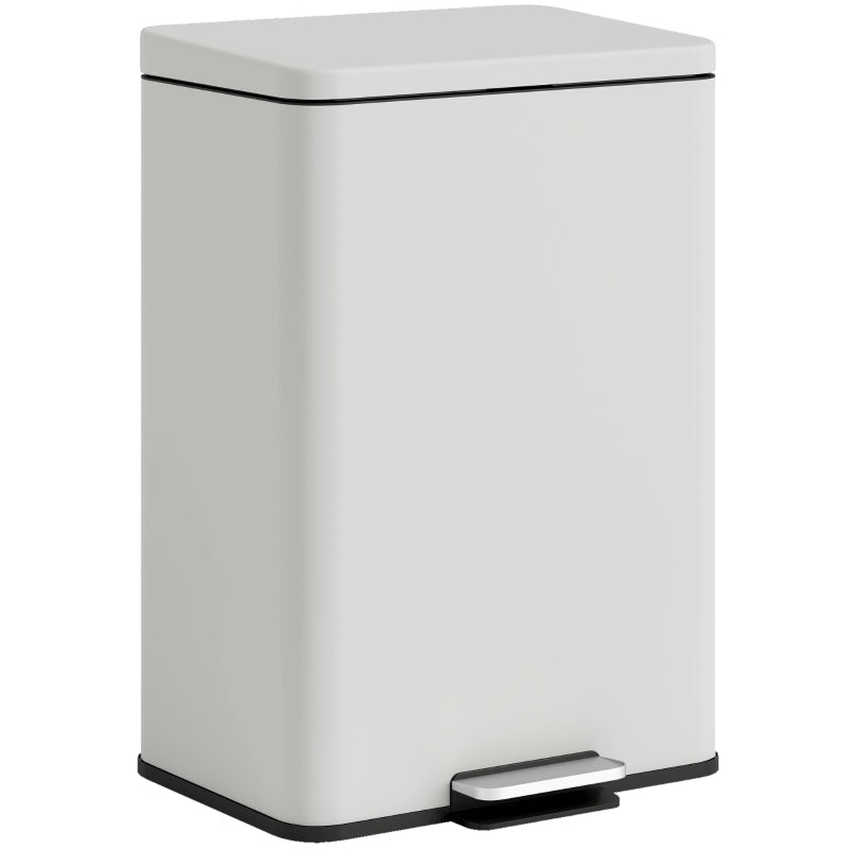 20L Kitchen Bin Soft-Close Pedal Removable Inner Bucket Cream