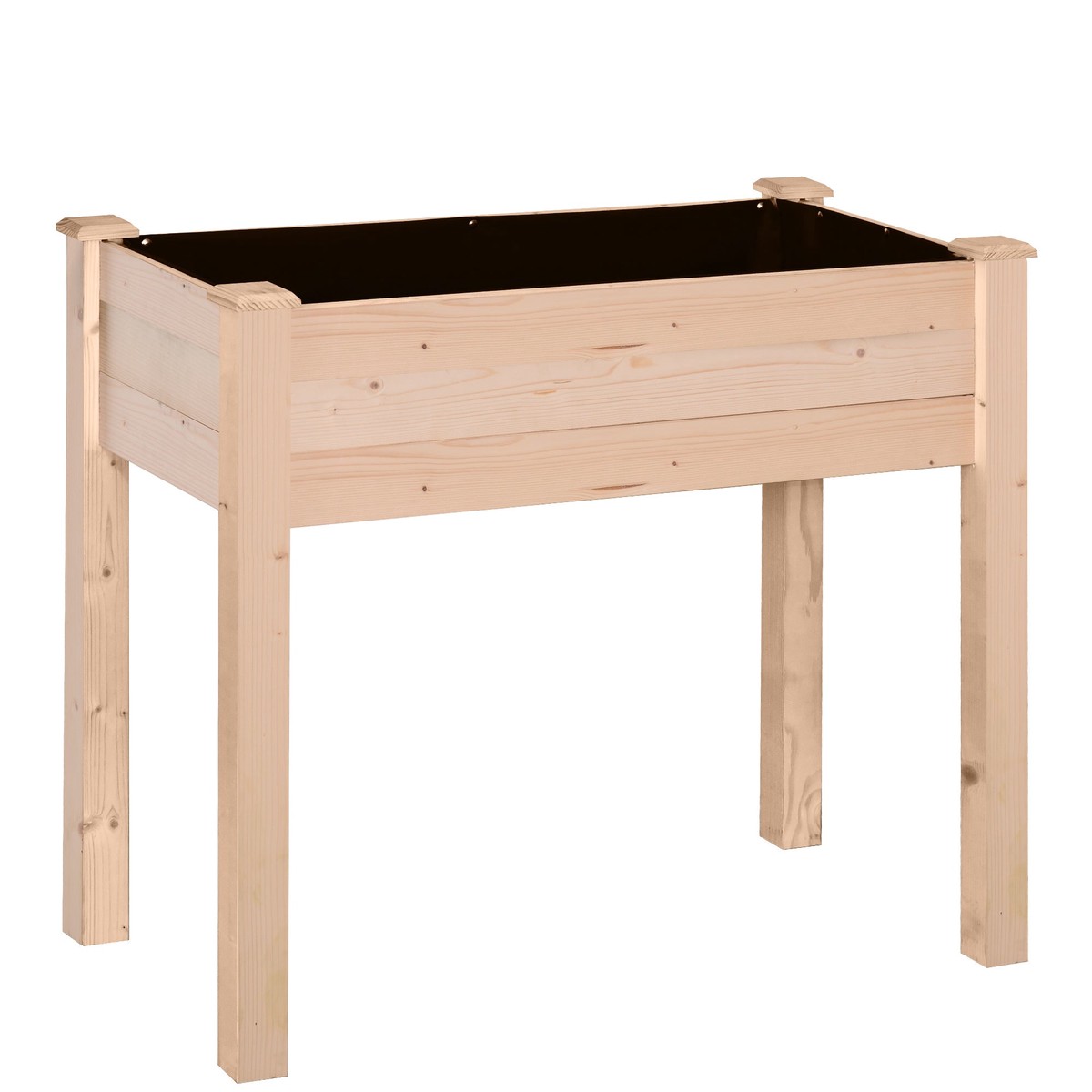 Garden Wooden Planters Rectangular Raised Bed Flower Box Fir Wood Oak Tone