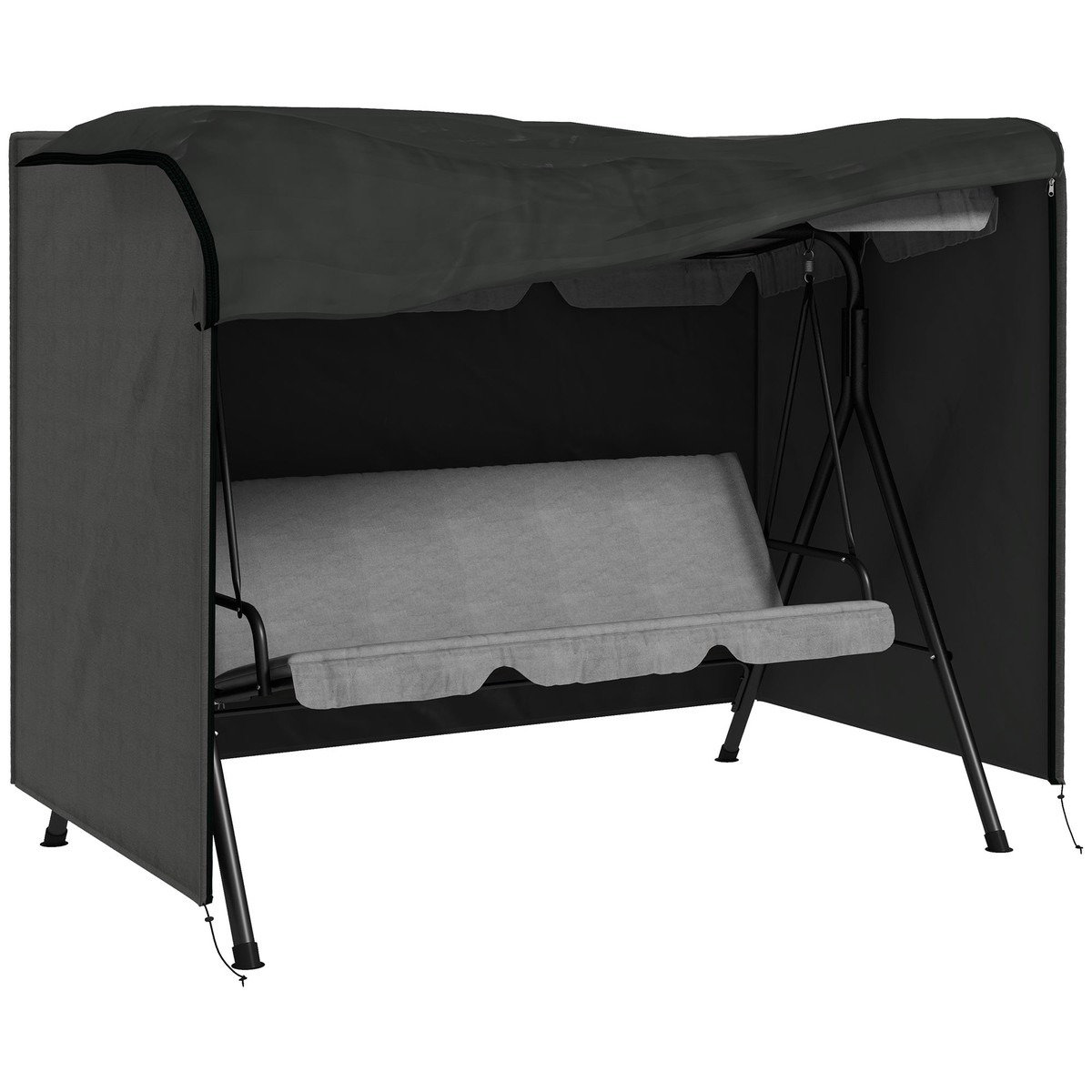 Three-Seater Swing Chair Protective Cover 205 x 124cm, Dark Grey