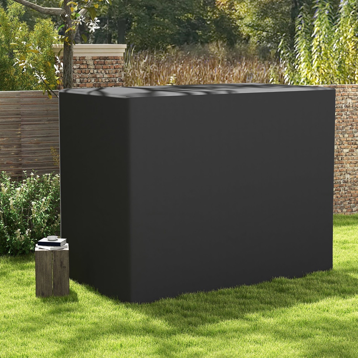 3-Seat Outdoor Garden Swing Chair Protective Cover, Water UV Resistant, Dark Grey