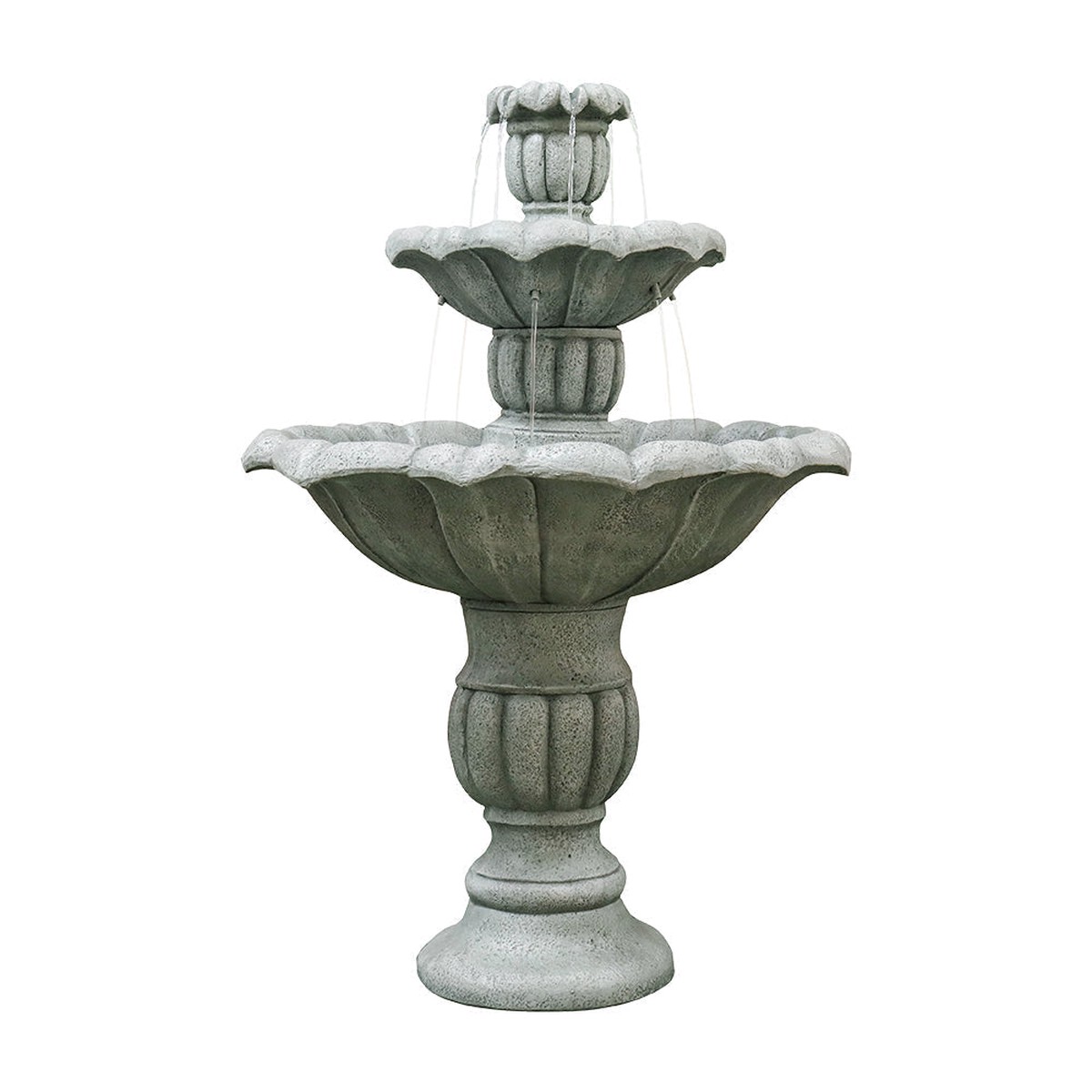 Ground Fountain 100cm High Outdoor Electric Pump, Concrete