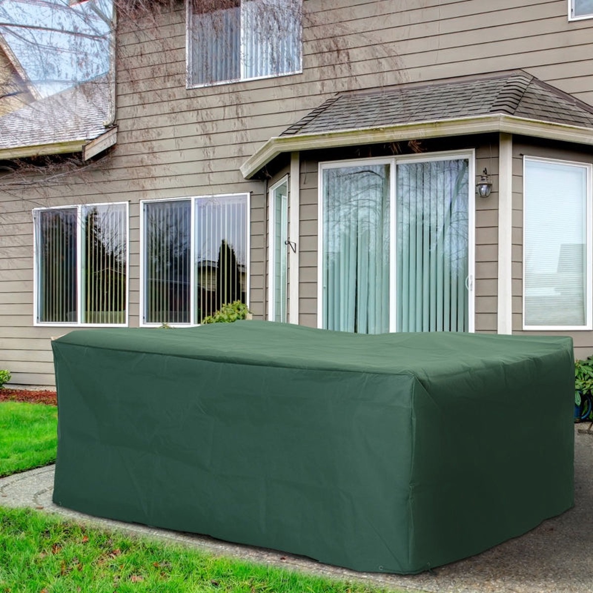 Protective Cover 210x140x80cm Garden Furniture 600D Oxford Fabric, Green