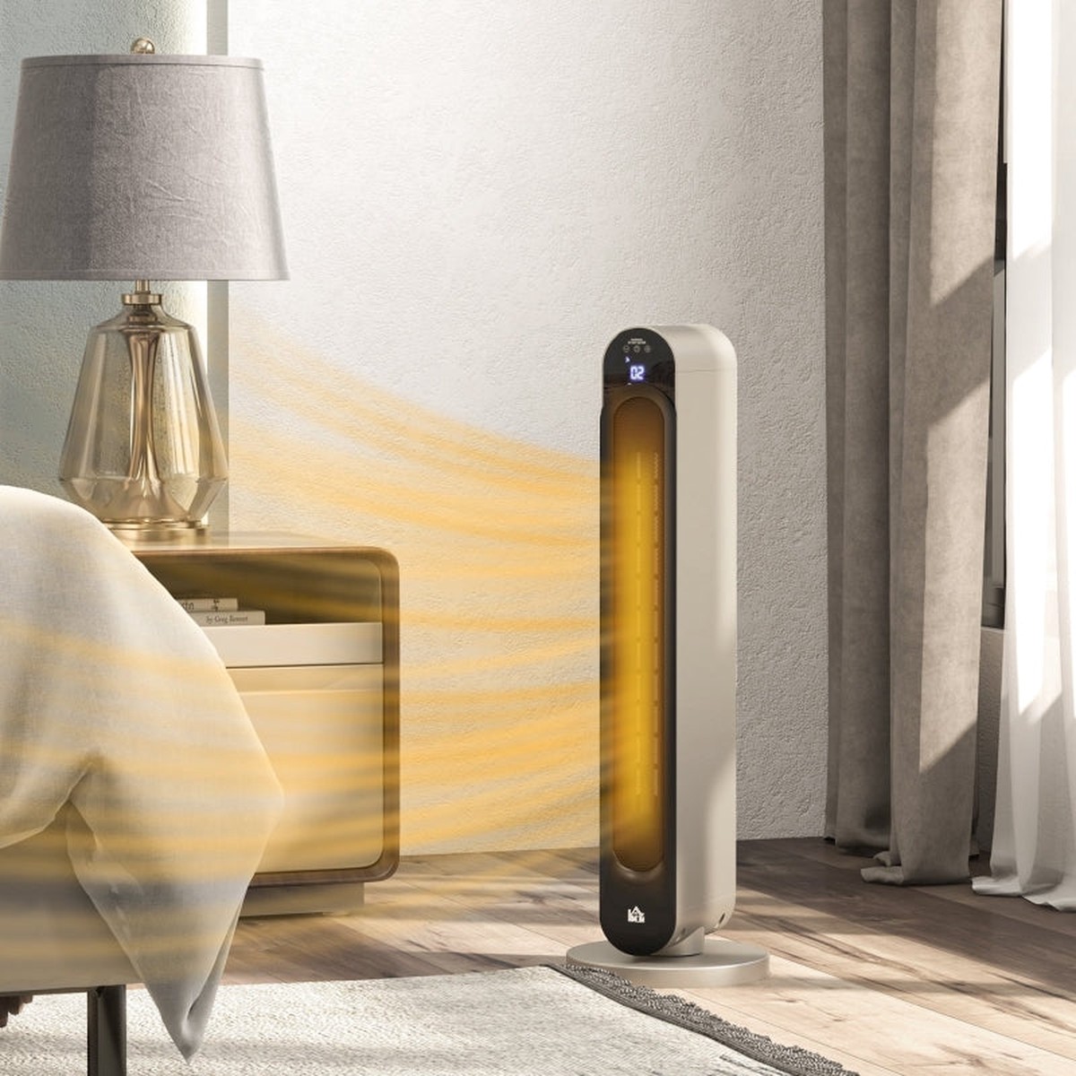PTC Ceramic Tower Heater, 2kW, with 10-35C Temperature Range