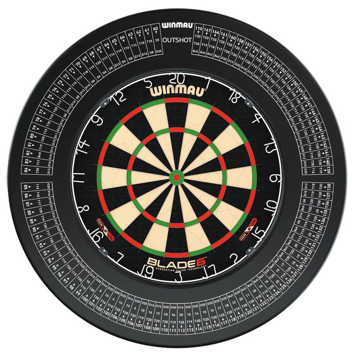WINMAU - BLADE 6 Dartboard & OUTSHOT Surround DEAL