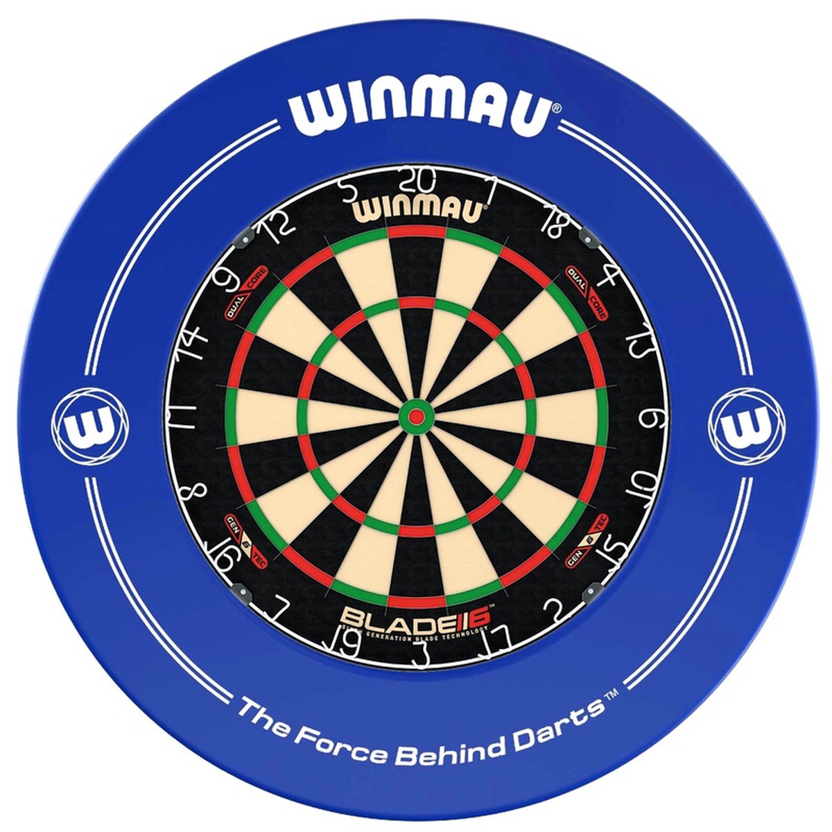 WINMAU - Blade 6 DUAL CORE Dartboard & BLUE Surround DEAL