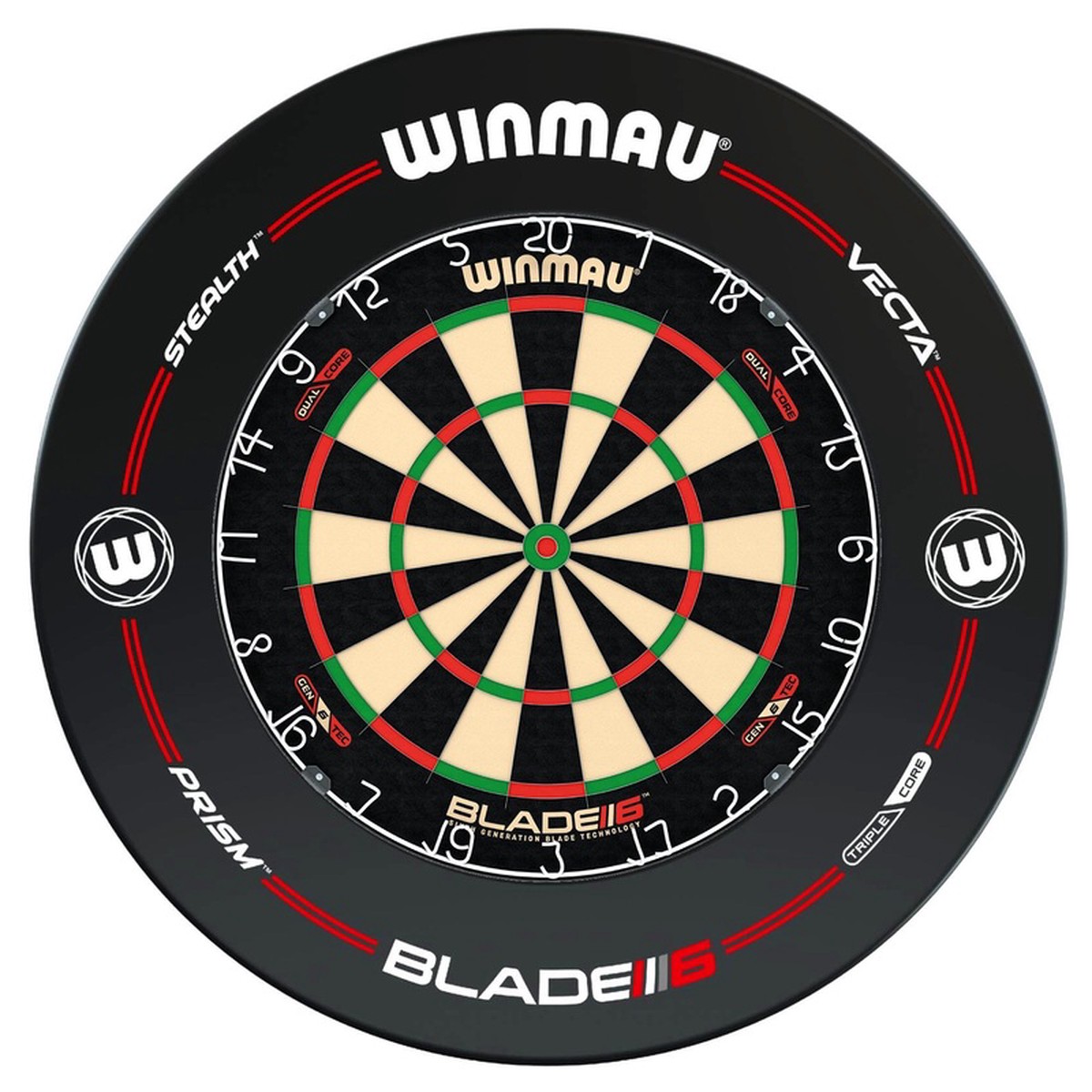 WINMAU - Blade 6 DUAL CORE Dartboard & PRO-LINE Surround DEAL