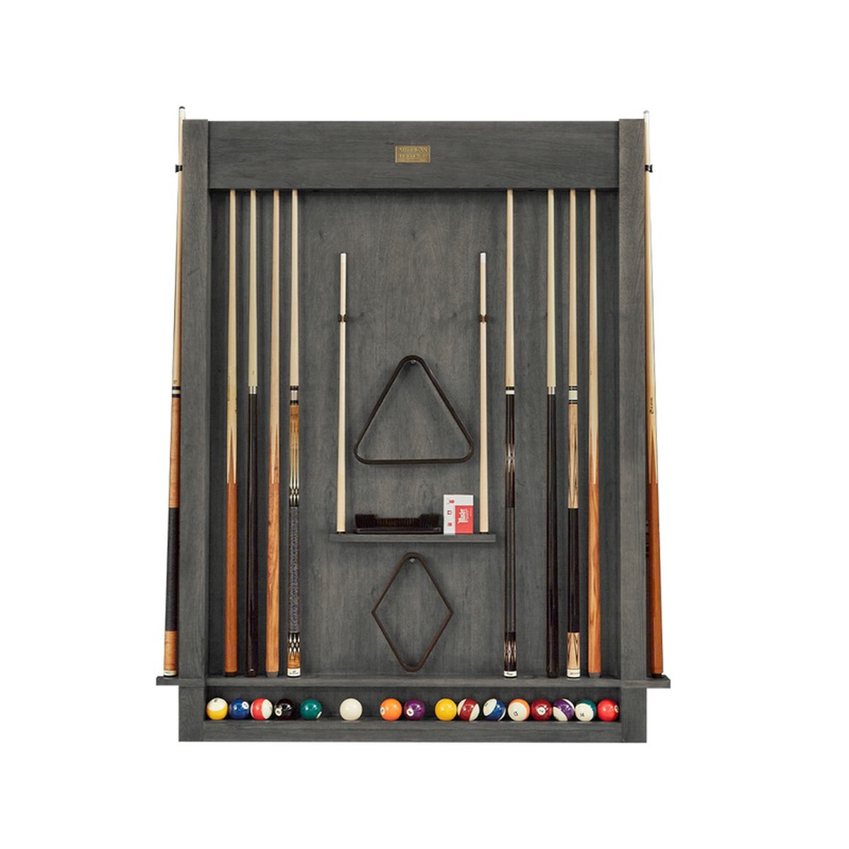 American Heritage Alta 6-Cue Wall Mounted Cue Rack - Charcoal