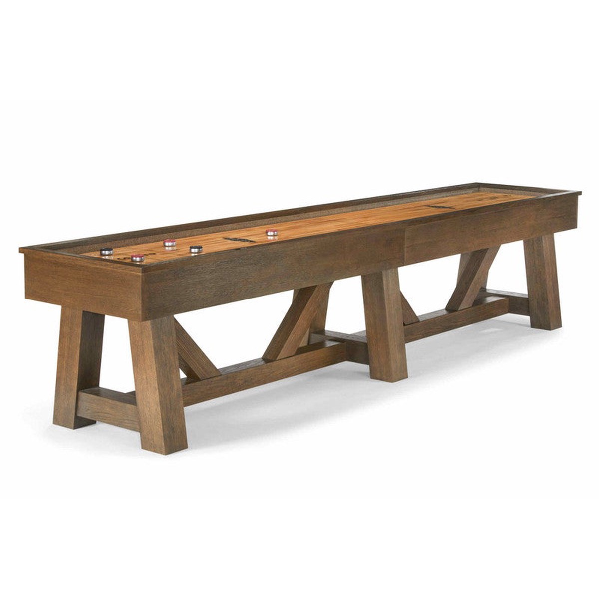 Brunswick Botanic Shuffleboard Table - Rustic Dark Brown