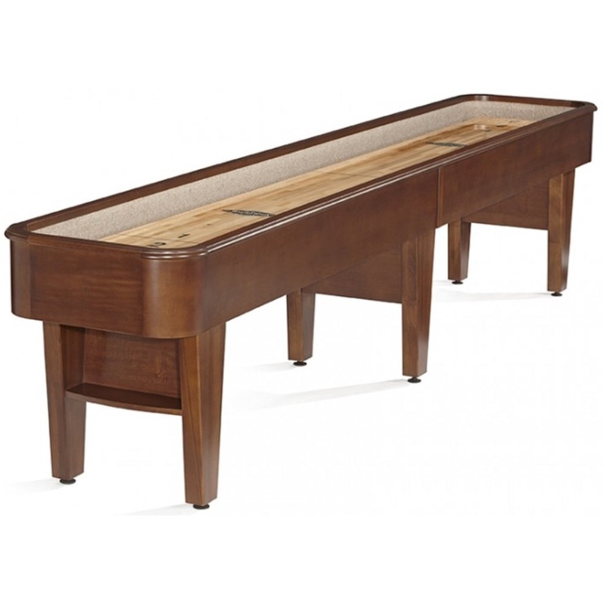 Brunswick Concord with 2-Piece Playfield Shuffleboard Table - Chestnut
