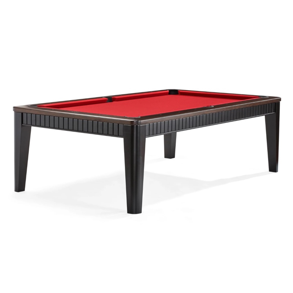 Brunswick Henderson Pool Table | Two Tone Matte Black w/ Walnut finish rails