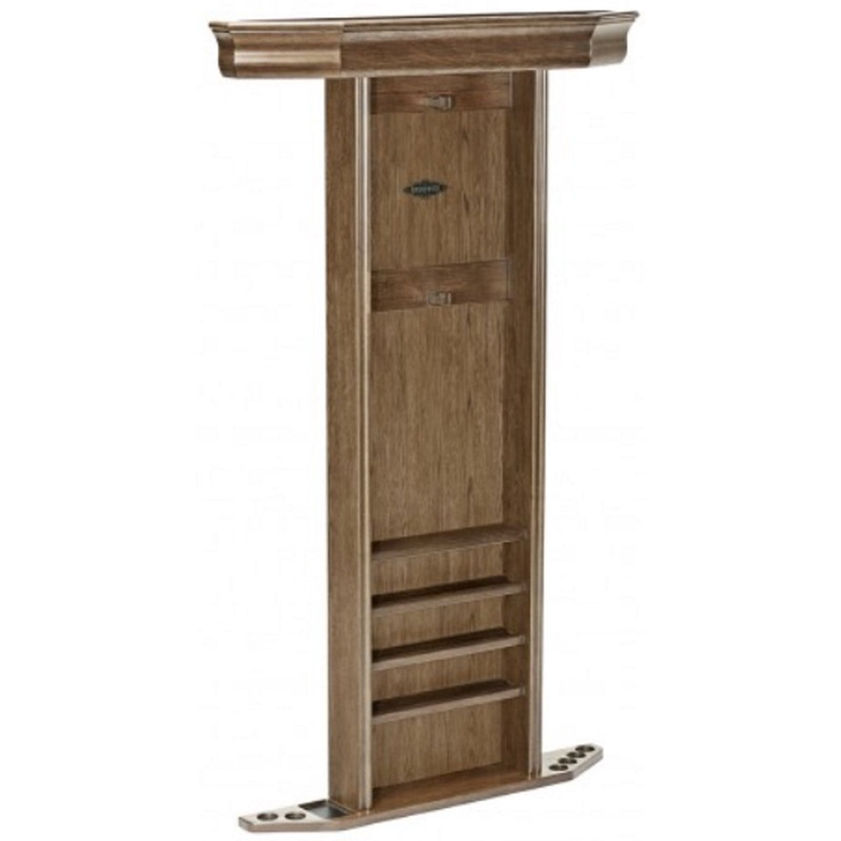 Brunswick Heritage Wall Cue Rack in Rustic Dark Brown Finish