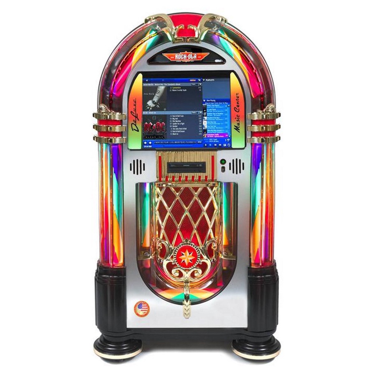 NEW' ROCK-OLA BUBBLER DIGITAL MUSIC CENTER CRYSTAL EDITION