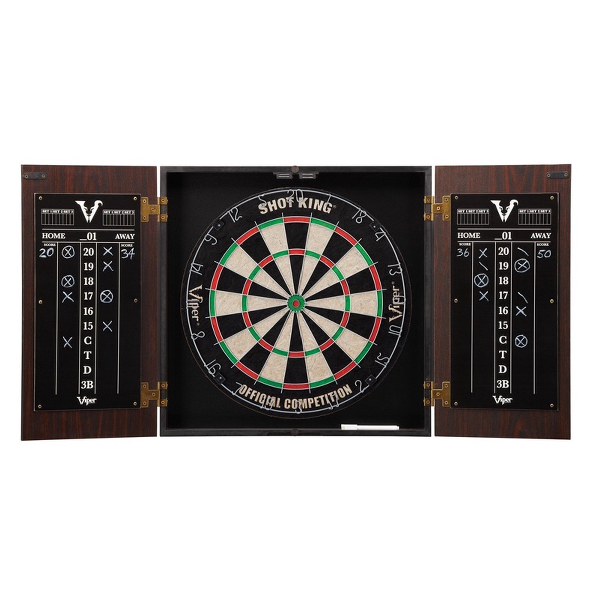 [OPEN BOX] Viper Stadium Dartboard Cabinet with Shot King Sisal Dartboard