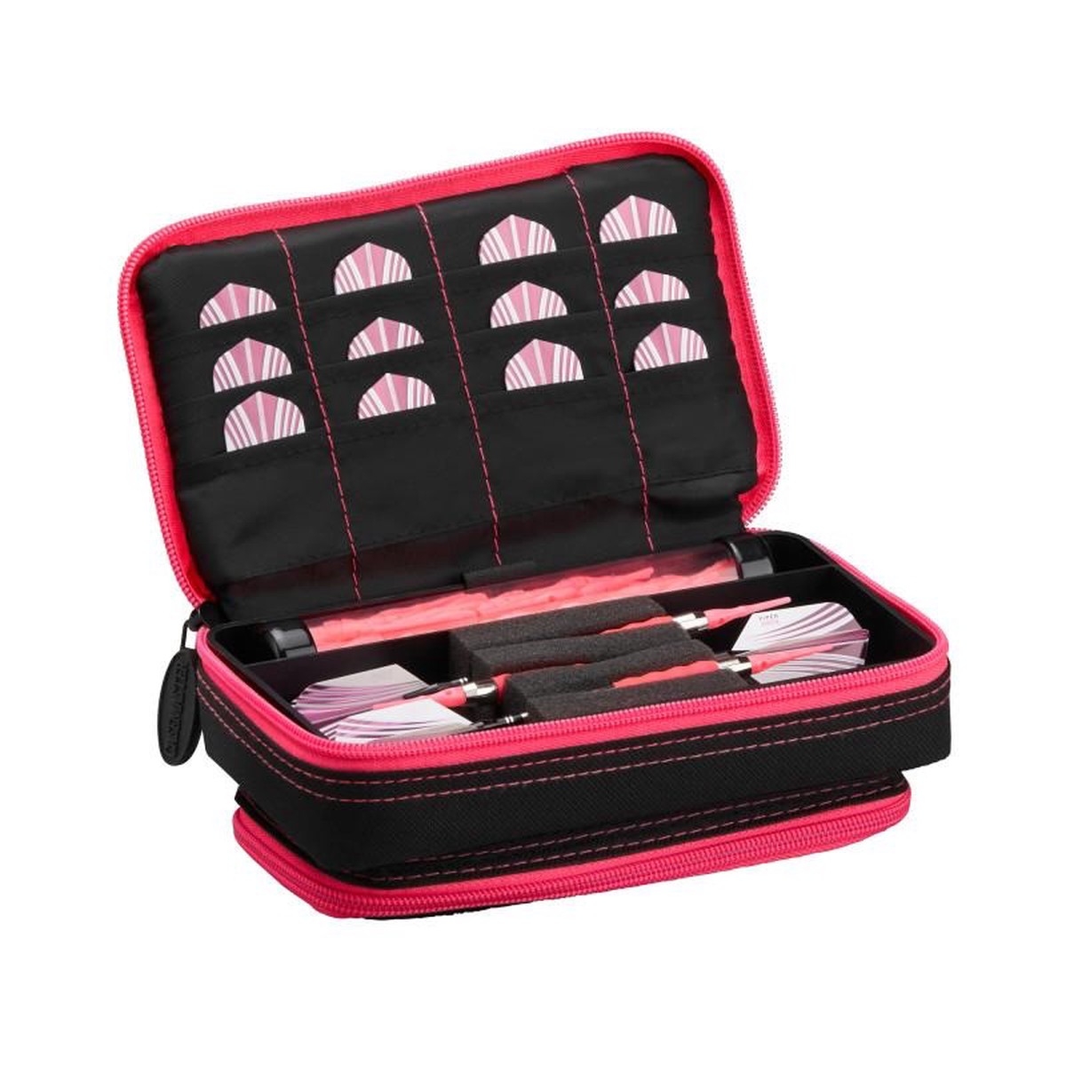 Casemaster Plazma Plus Dart Case Black with Pink Trim and Phone Pocket