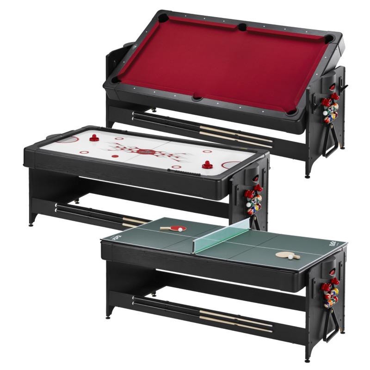 Fat Cat Original 3-in-1 Burgundy 7 Pockey Multi-Game Table