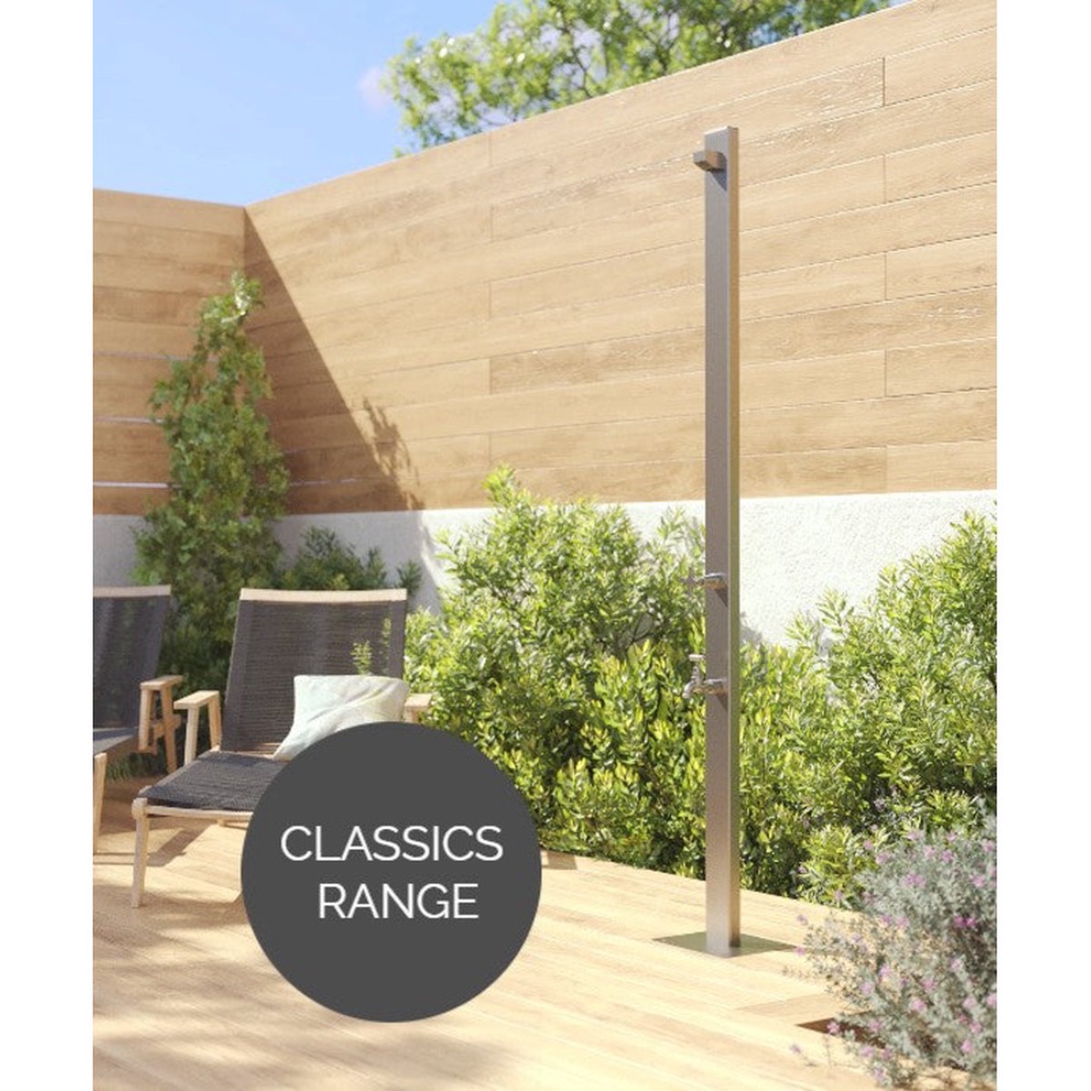 Rainware Outdoor Shower - Aussie Premium 2501 - Cold Shower + Cold Footwash Freestanding
