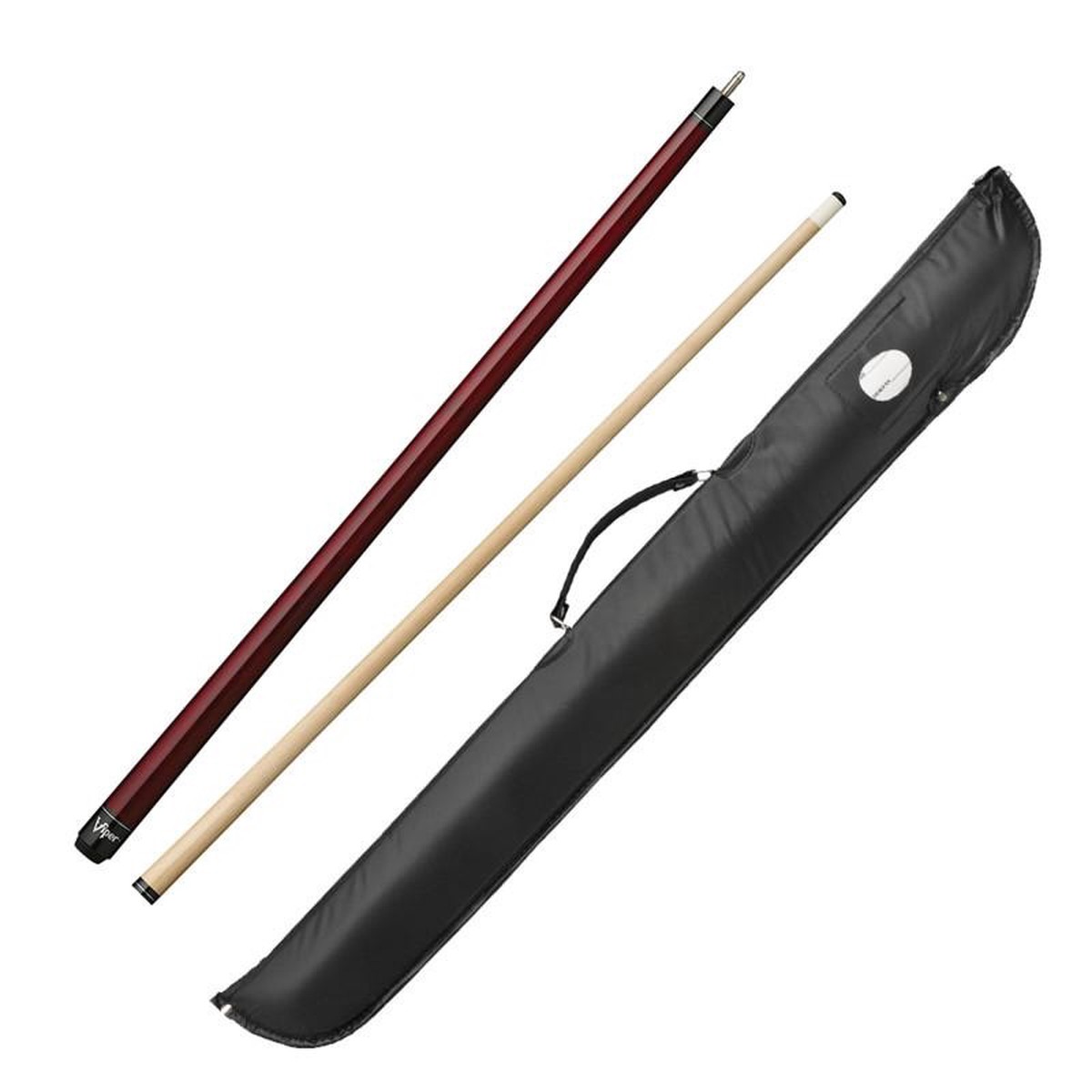 Viper Elite Series Red Unwrapped Cue and Casemaster Cono Black Cue Case