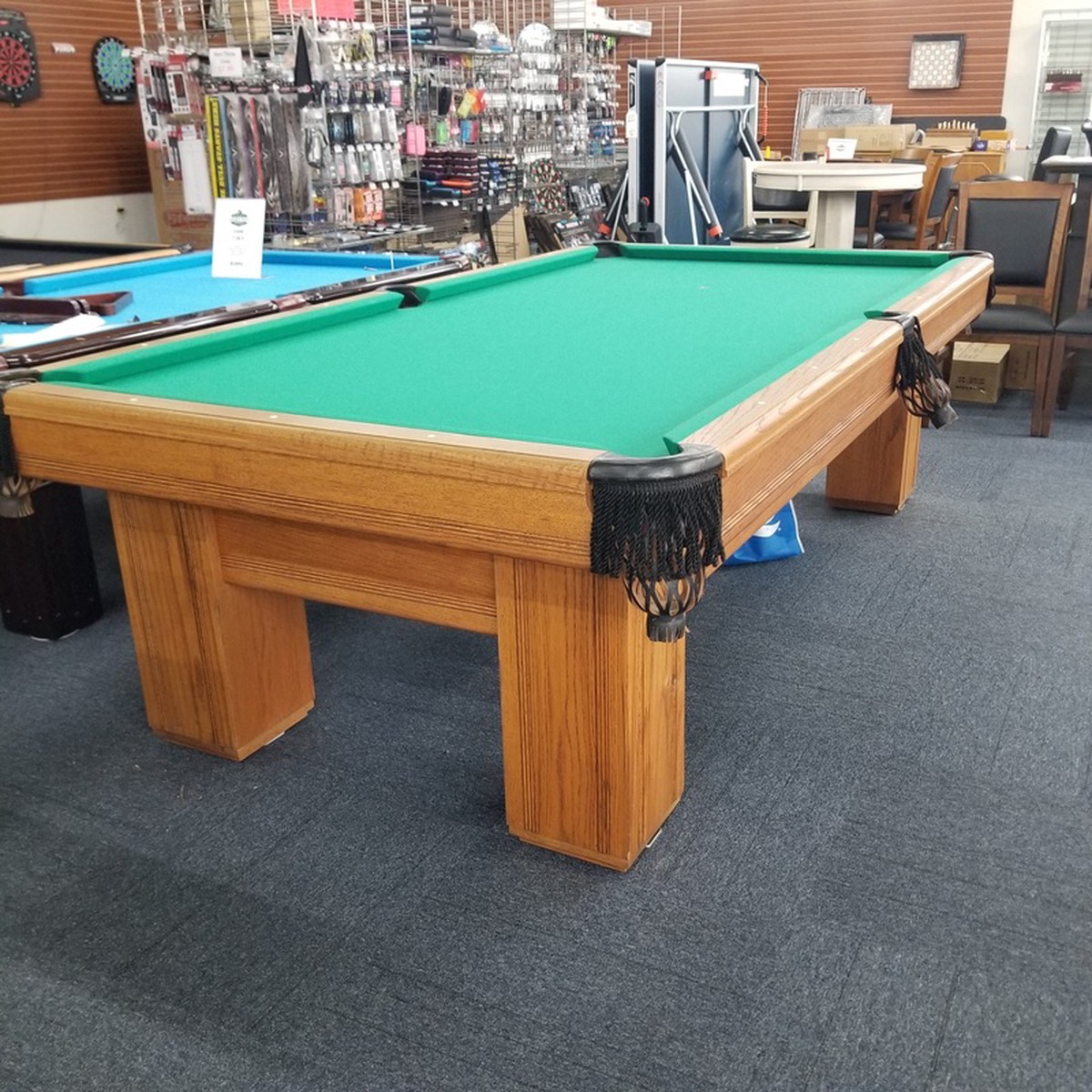USED 9 Square legged pool table