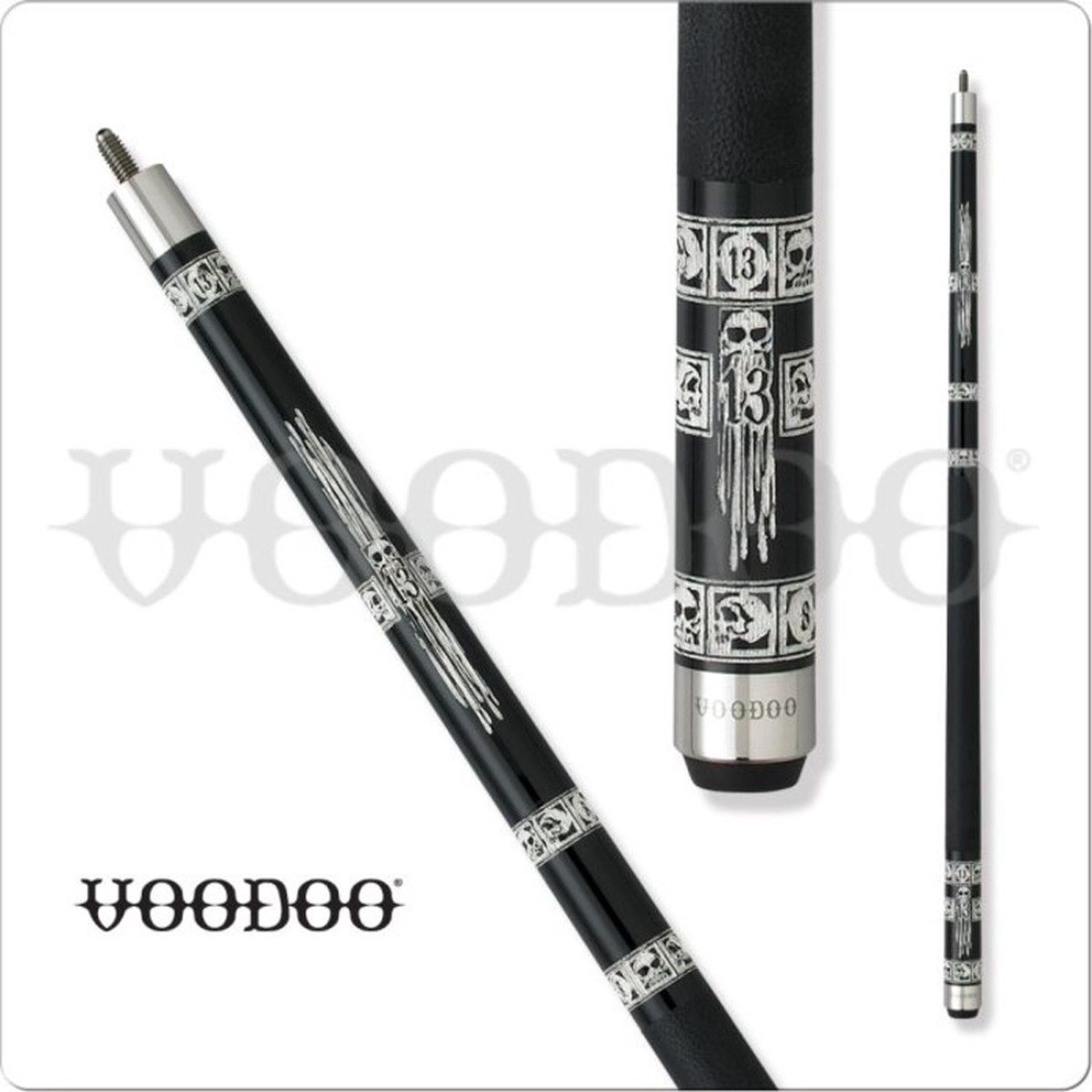 Voodoo Black & White VOD19 Ill-Fated Pool Cue