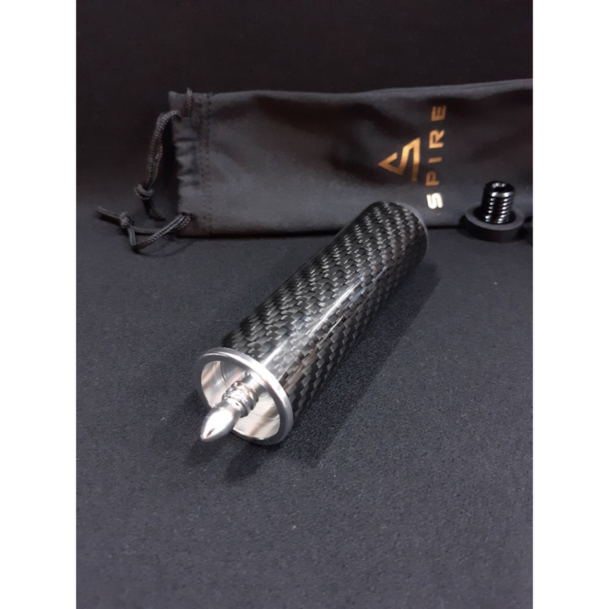 Spire 4 Inch Pool Cue End Extension-Carbon Fiber Design