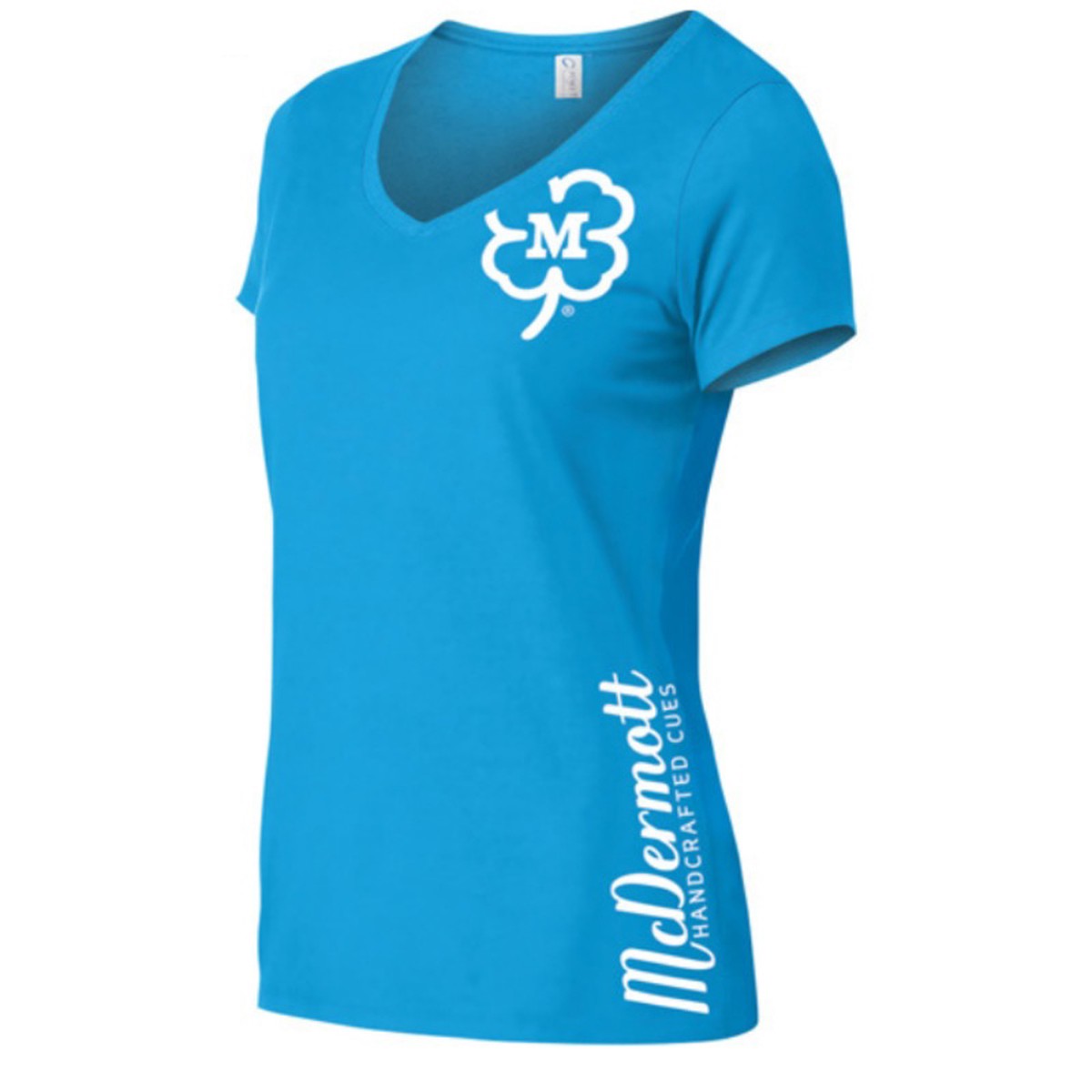 Ladies V-Neck T-Shirt: Blue