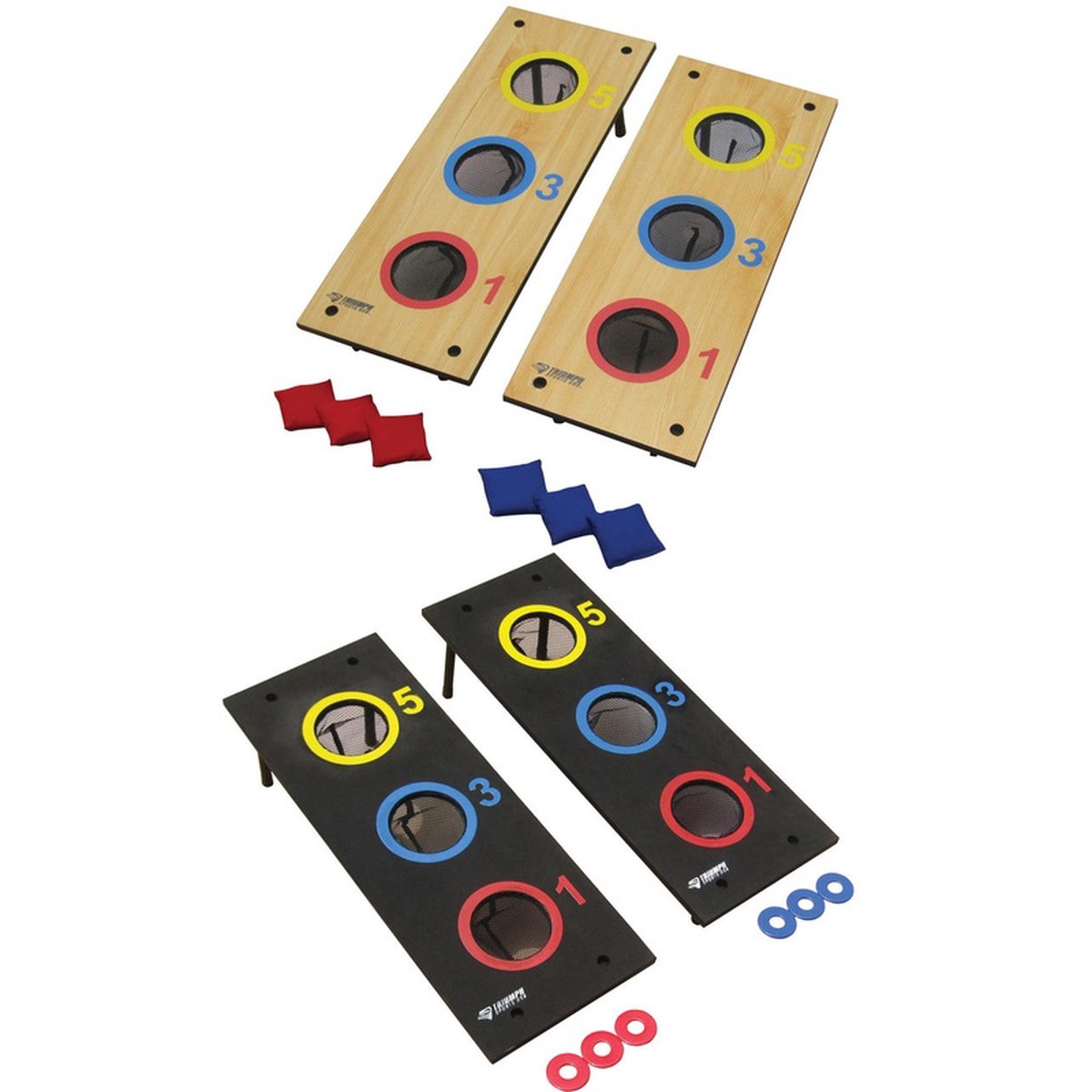 Triumph 3 Hole Bean Bag Toss and Washer Toss Combo Set