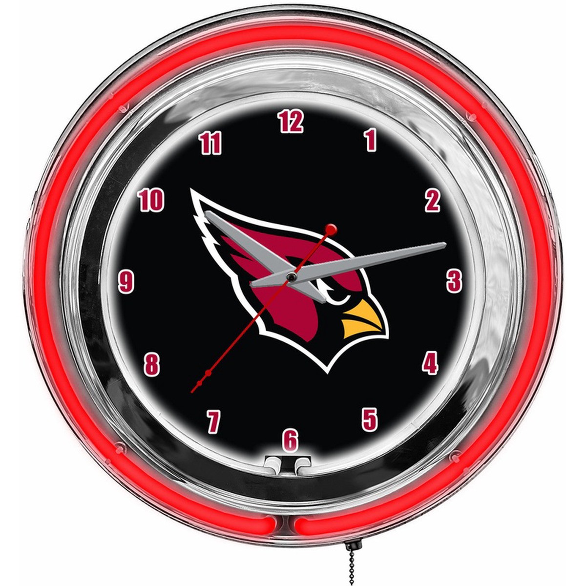 Arizona Cardinals Clock Neon 14