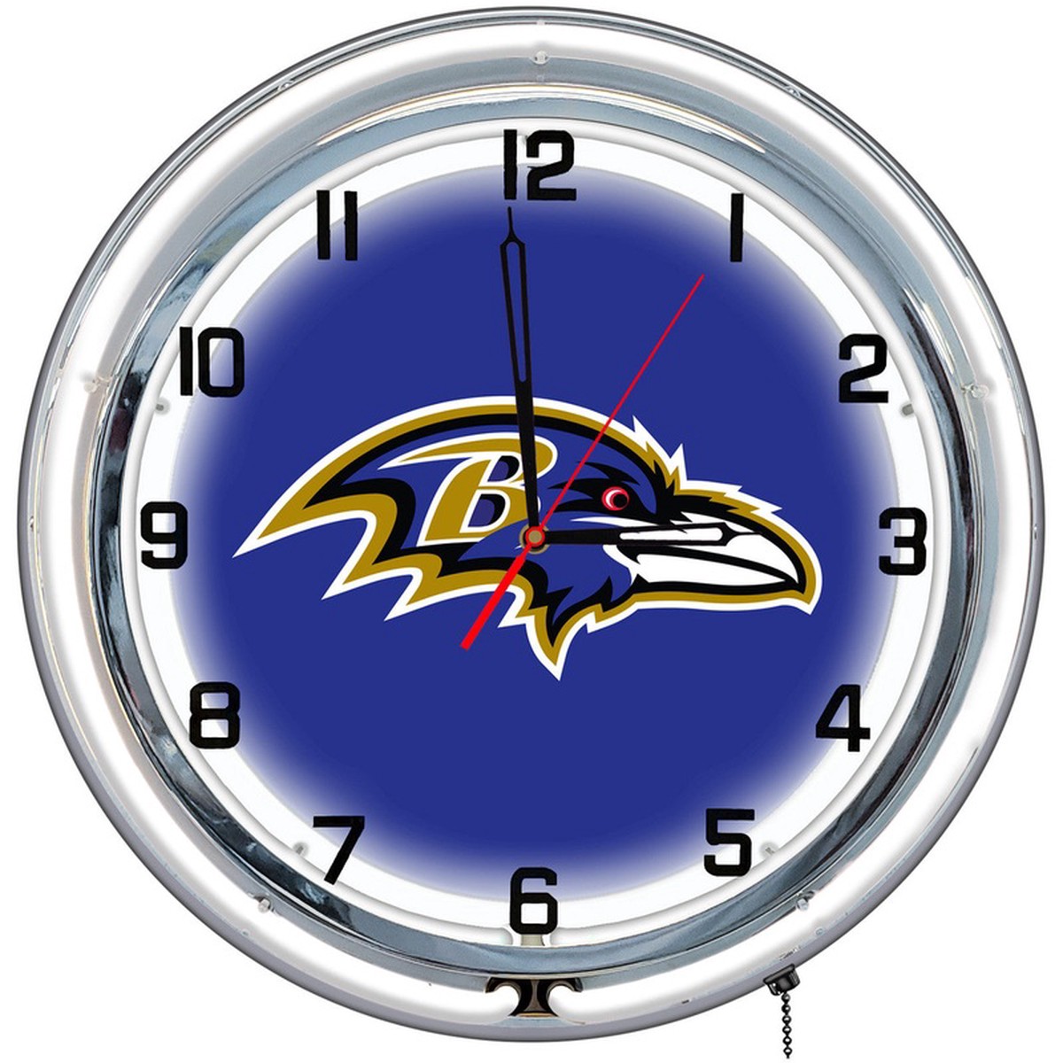Baltimore Ravens Clock Neon 18