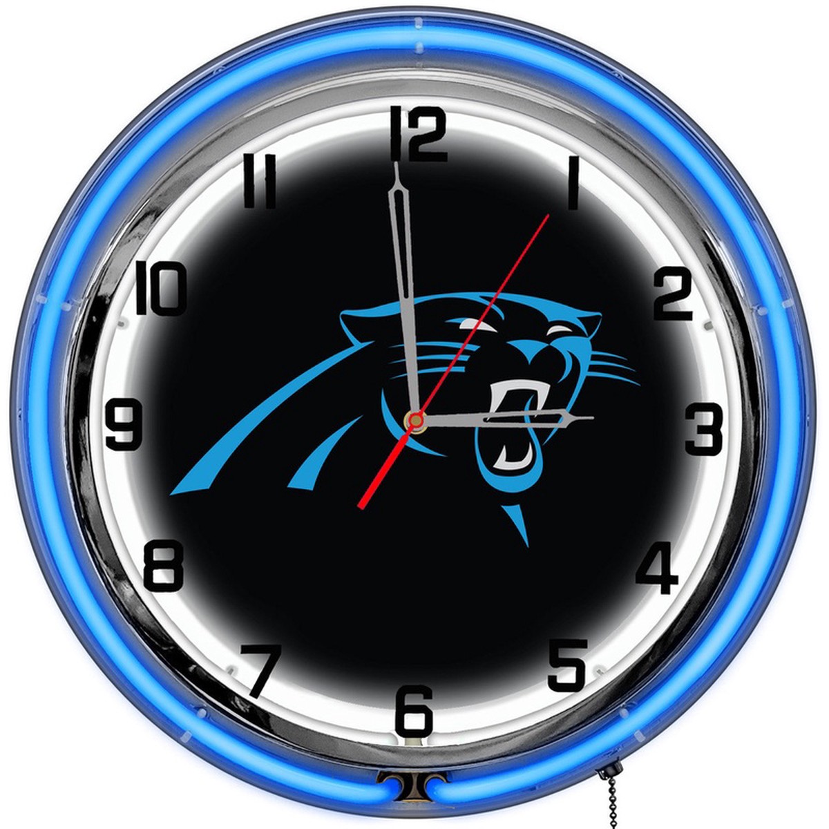 Carolina Panthers Clock Neon 18