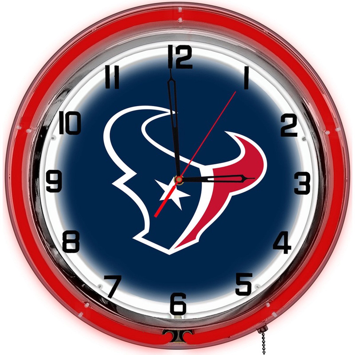 Houston Texans Clock Neon 18