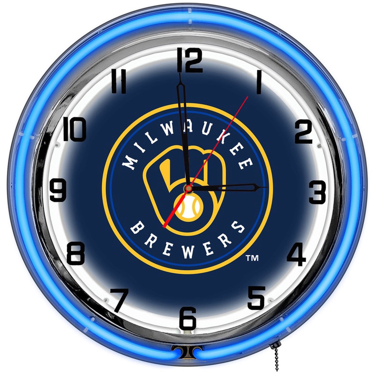 Milwaukee Brewers Clock Neon 18