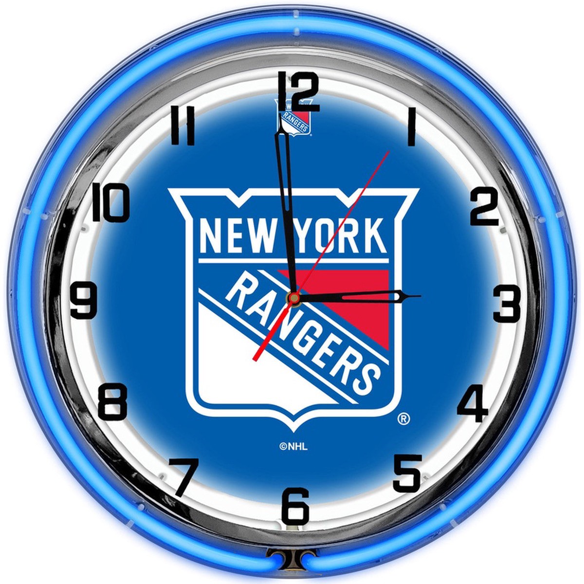 New York Rangers Clock Neon 18