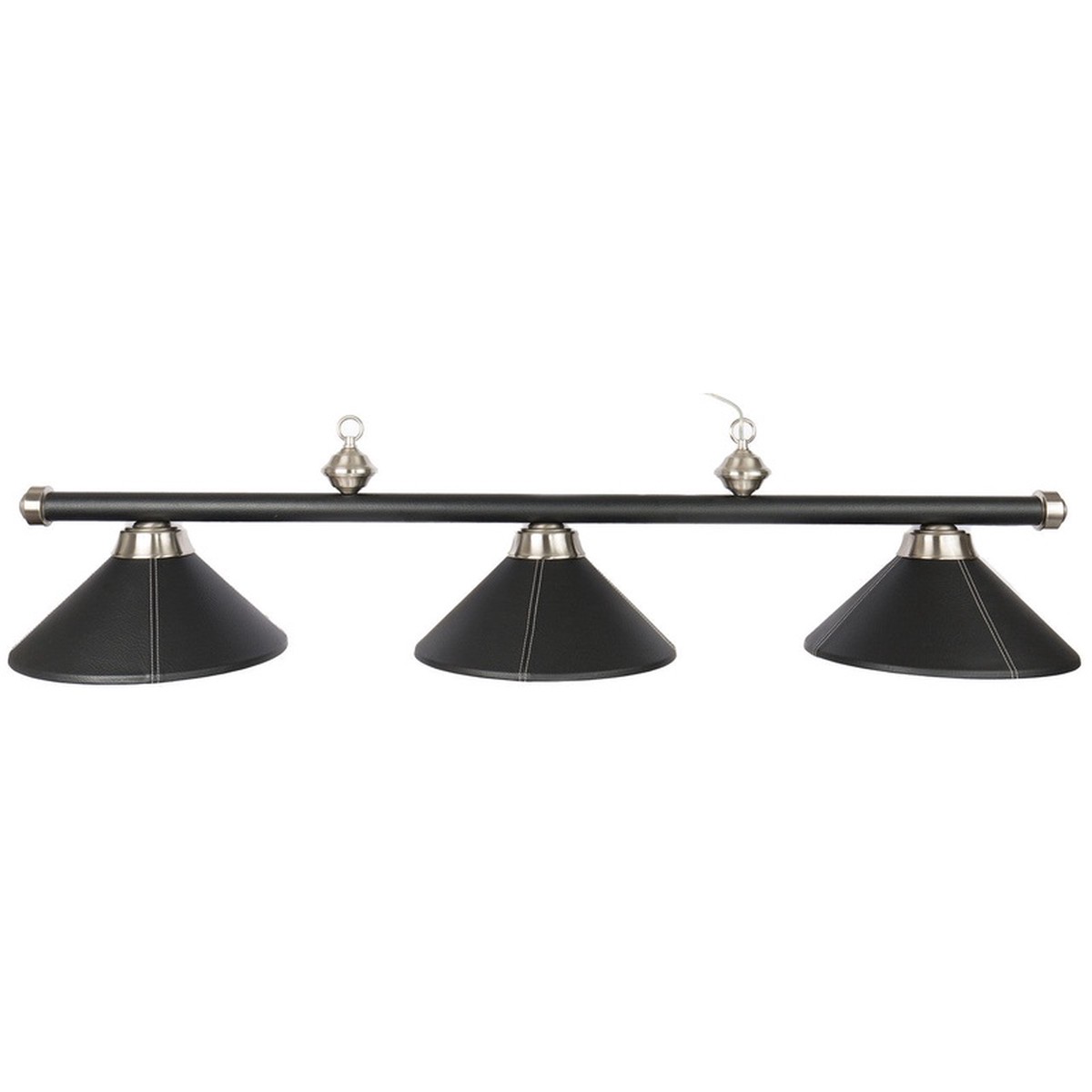 Presidential Billiards Pool Table Light - Black Leather with Stainless Steel Accents