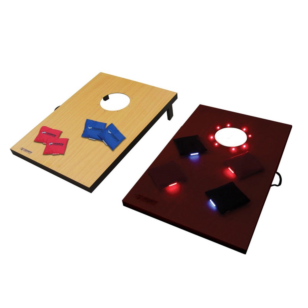 Triumph Cornhole Boards Set LED Lighted Tournament 23