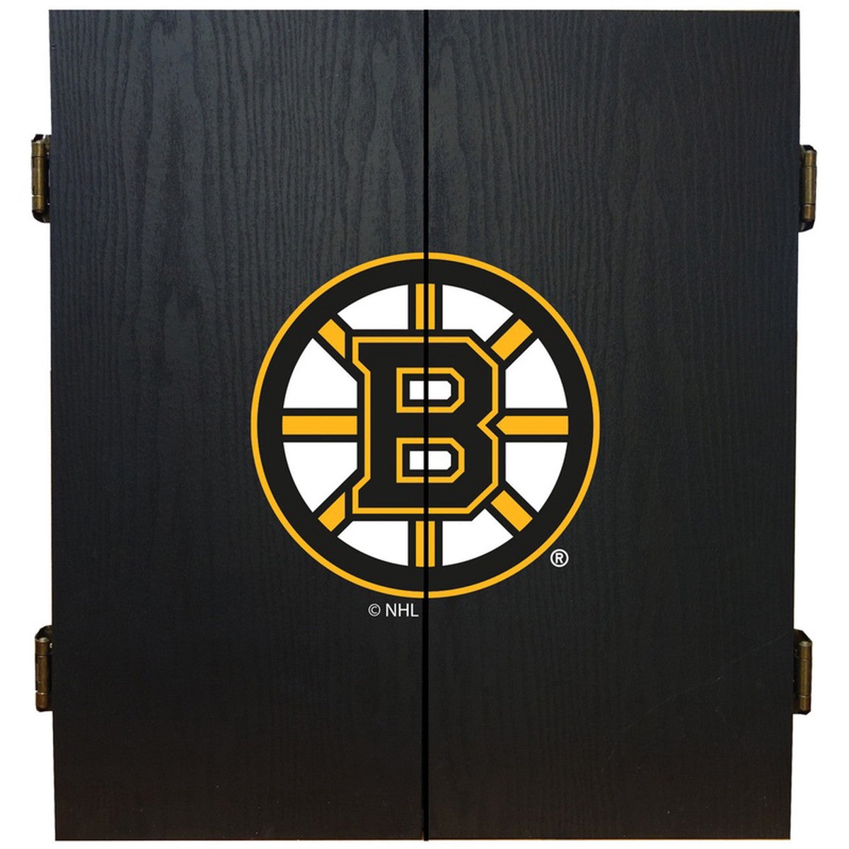 Boston Bruins Dartboard Cabinet Set Fan's Choice