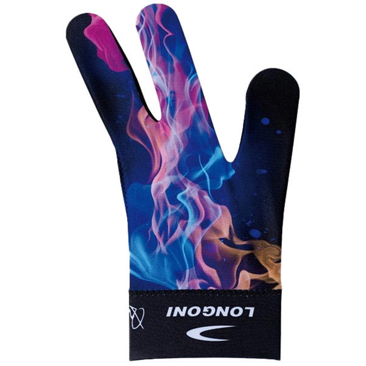 Longoni Billiards Glove Explosion Fire Left Bridge Hand